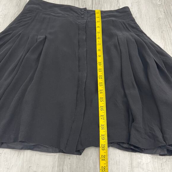 Karl Lagerfeld For H&M Black Silk Flowy Whimsygoth Grunge Witchy Mini Skirt 10 - Picture 11 of 11